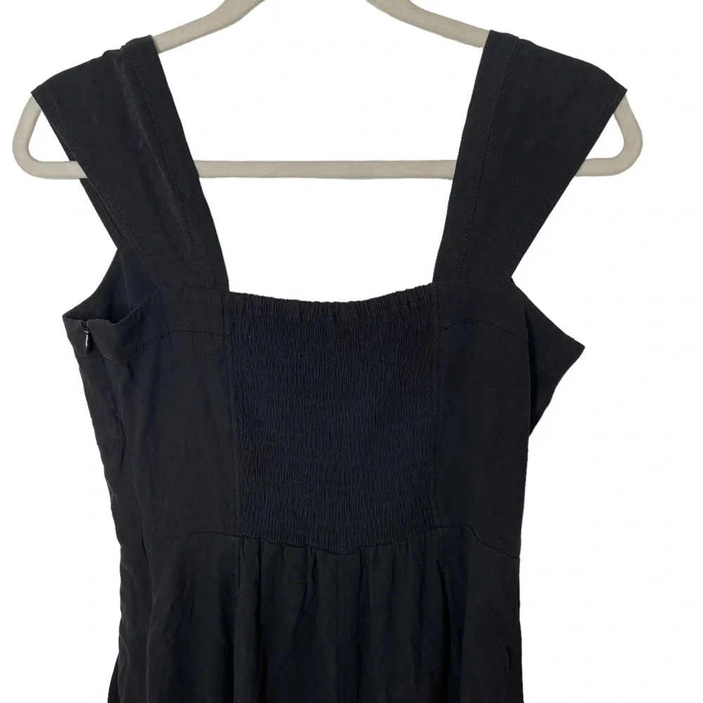 NEW WITH TAGS Madewell True Black Cap-Sleeve Crop Wide-Leg Jumpsuit Size 2 NO118